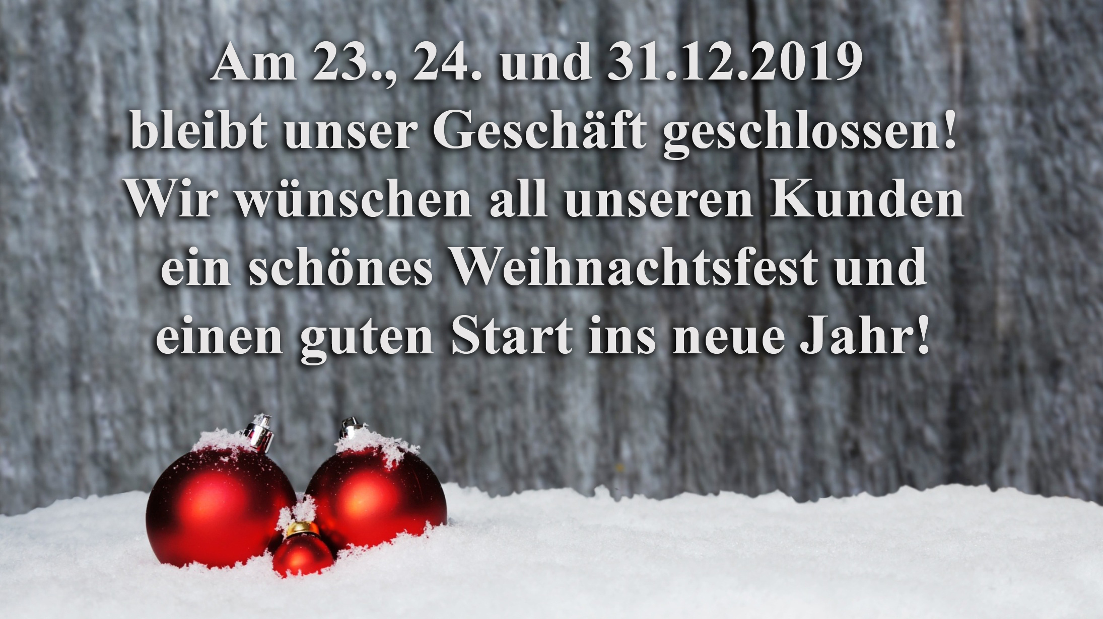 Öffnungszeiten Festtage 2019